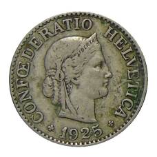 Монета 10 раппенов 1925 года Швейцария (аверс)