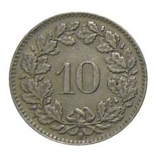Монета 10 раппенов 1931 года Швейцария (реверс)