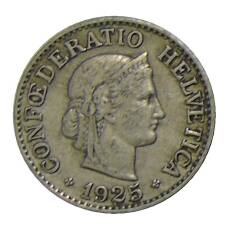 Монета 10 раппенов 1925 года Швейцария (аверс)
