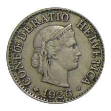 Монета 10 раппенов 1926 года Швейцария (аверс)
