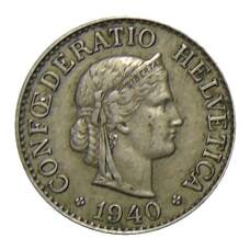 Монета 10 раппенов 1940 года Швейцария (аверс)