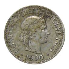 Монета 10 раппенов 1900 года Швейцария (аверс)