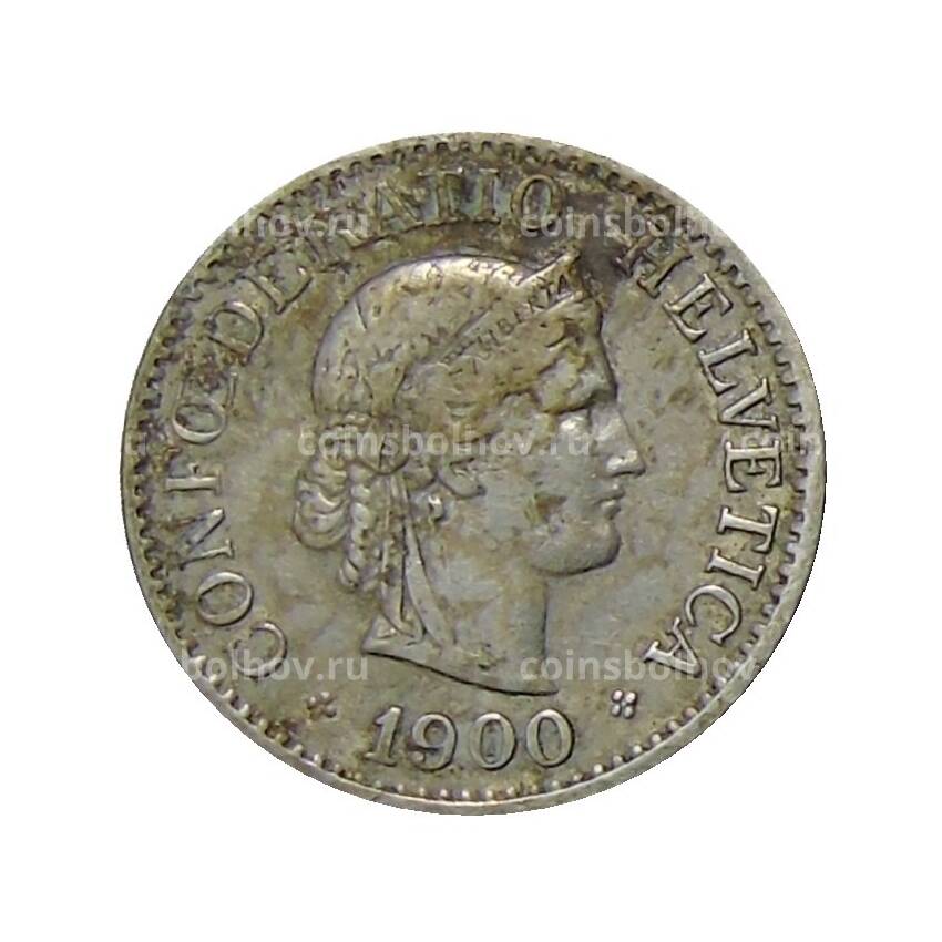 Монета 10 раппенов 1900 года Швейцария