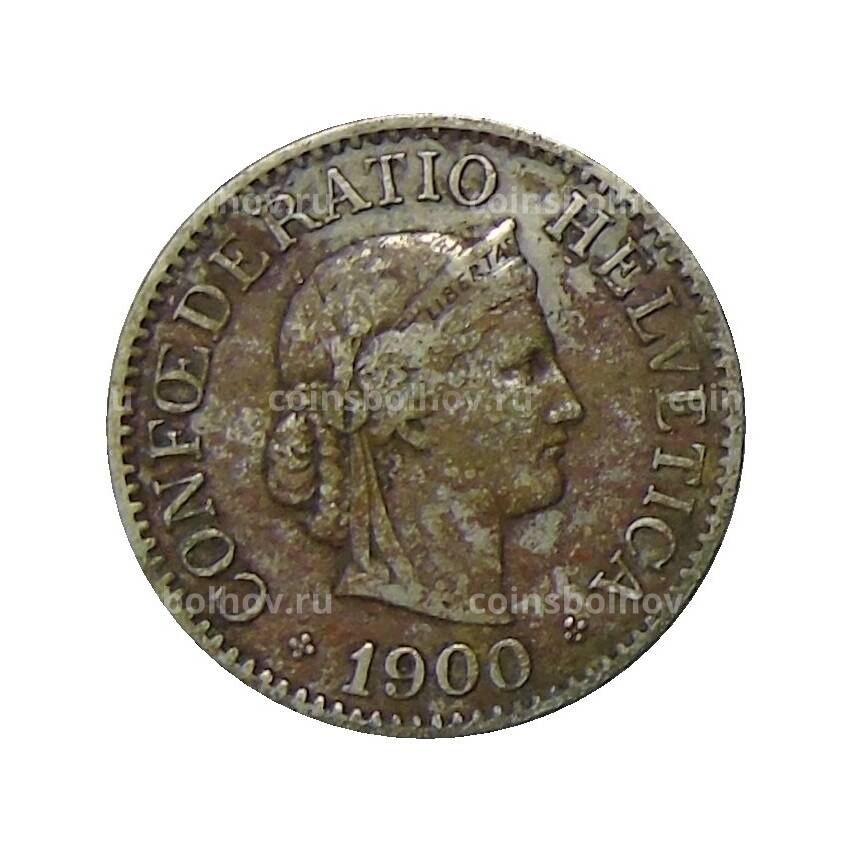 Монета 10 раппенов 1900 года Швейцария
