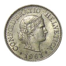 Монета 10 раппенов 1961 года Швейцария (аверс)