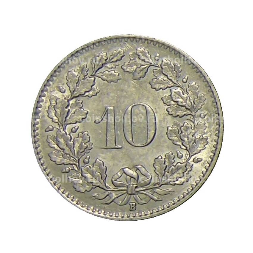 Монета 10 раппенов 1961 года Швейцария (вид 2)