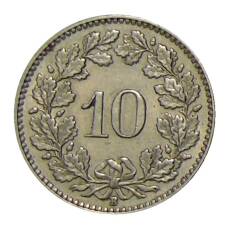 Монета 10 раппенов 1930 года Швейцария (реверс)