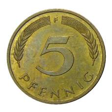 Монета 5 пфеннигов 1988 года F Германия (реверс)