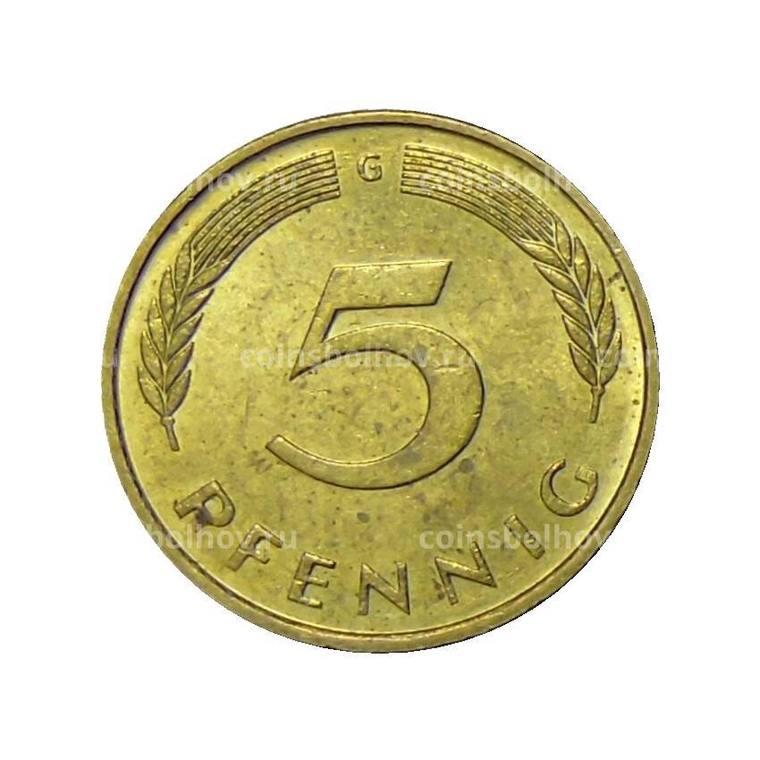 Монета 5 пфеннигов 1990 года G Германия (вид 2)