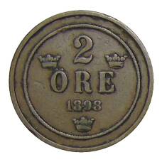 Монета 2 эре 1898 года Швеция (аверс)