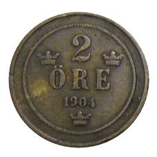Монета 2 эре 1904 года Швеция (аверс)