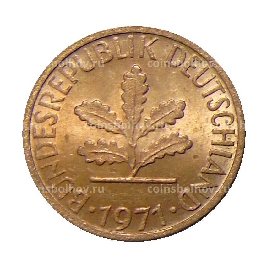 Монета 1 пфенниг 1971 года F Германия