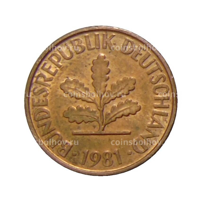 Монета 2 пфеннига 1981 года G Германия