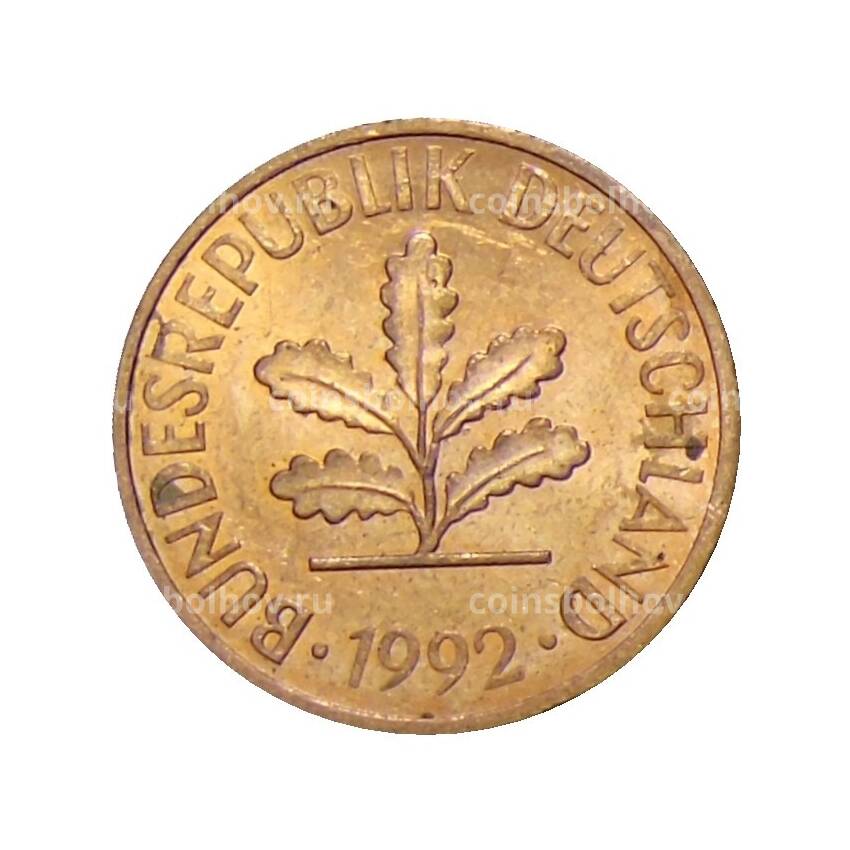 Монета 2 пфеннига 1992 года J Германия