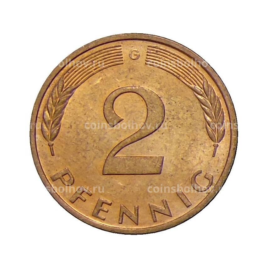 Монета 2 пфеннига 1988 года G Германия (вид 2)