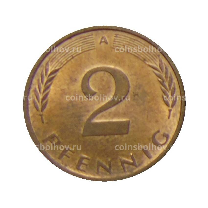 Монета 2 пфеннига 1991 года A Германия (вид 2)