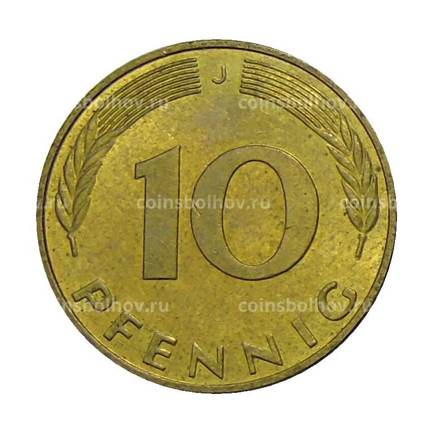 Монета 10 пфеннигов 1991 года J Германия (вид 2)