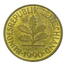 Монета 10 пфеннигов 1990 года G Германия (аверс)