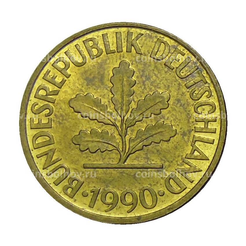 Монета 10 пфеннигов 1990 года G Германия