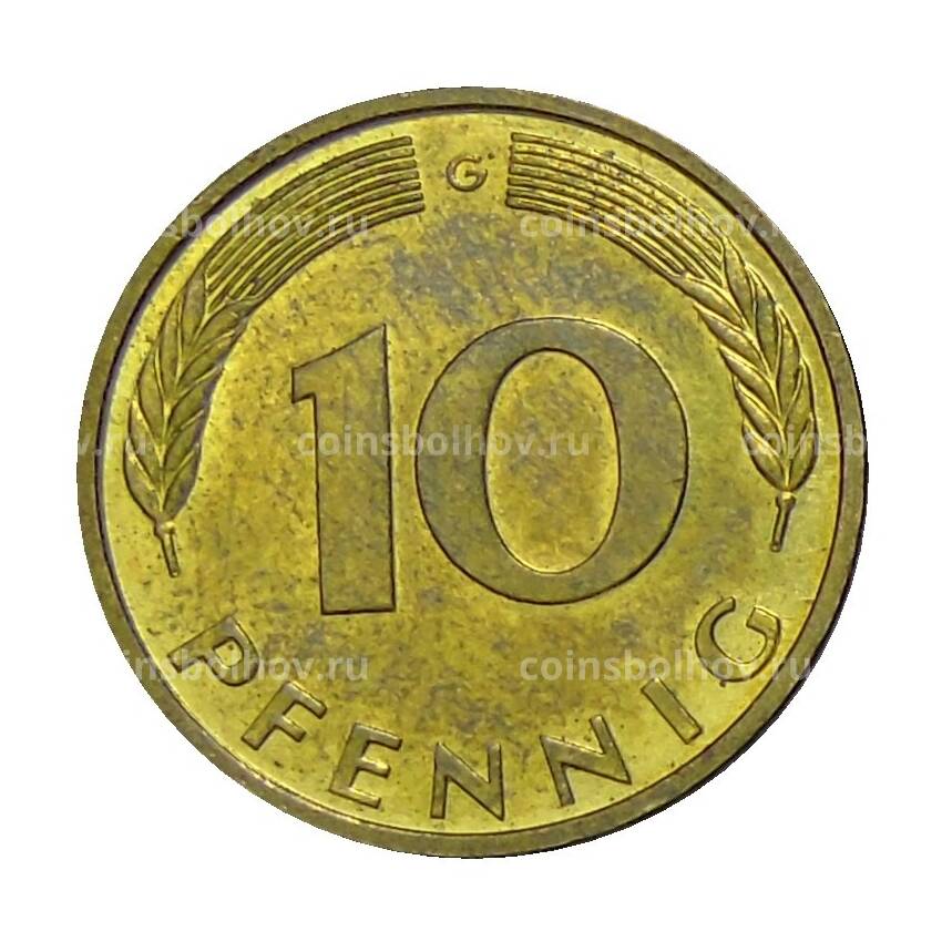 Монета 10 пфеннигов 1990 года G Германия (вид 2)