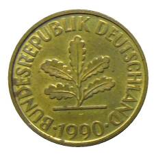 Монета 10 пфеннигов 1990 года A Германия (аверс)