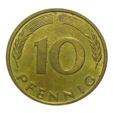 Монета 10 пфеннигов 1990 года A Германия (реверс)
