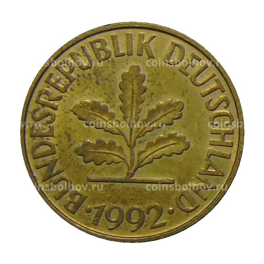 Монета 10 пфеннигов 1992 года F Германия