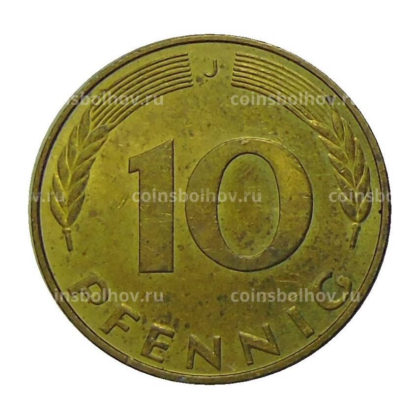 Монета 10 пфеннигов 1991 года J Германия (вид 2)