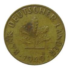 Монета 10 пфеннигов 1949 года D Германия (аверс)