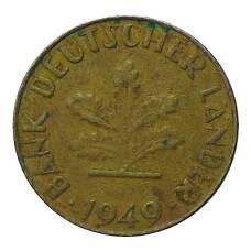 Монета 10 пфеннигов 1949 года J Германия (аверс)