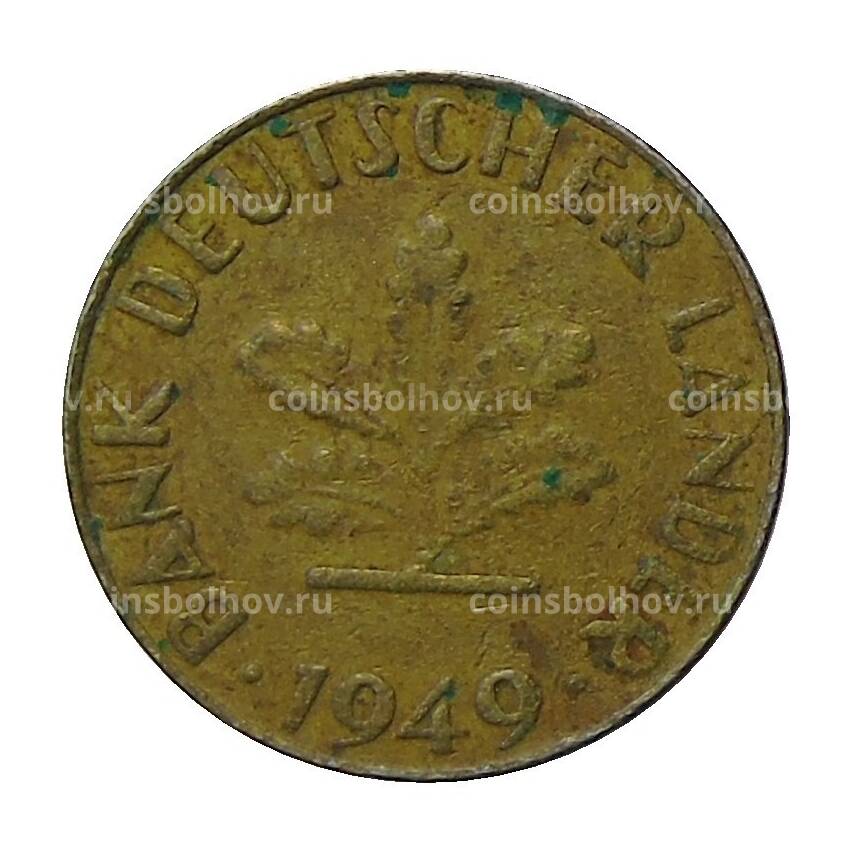 Монета 10 пфеннигов 1949 года J Германия