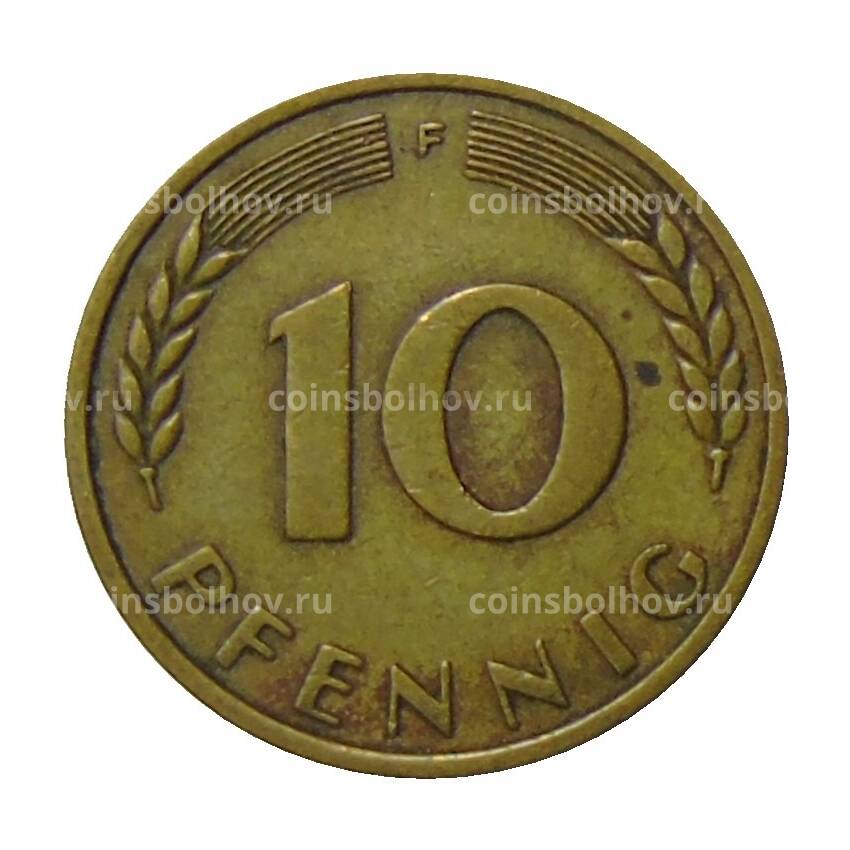 Монета 10 пфеннигов 1949 года F Германия (вид 2)