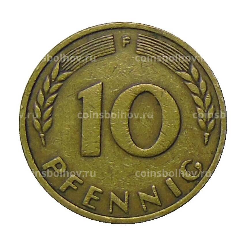 Монета 10 пфеннигов 1949 года F Германия (вид 2)