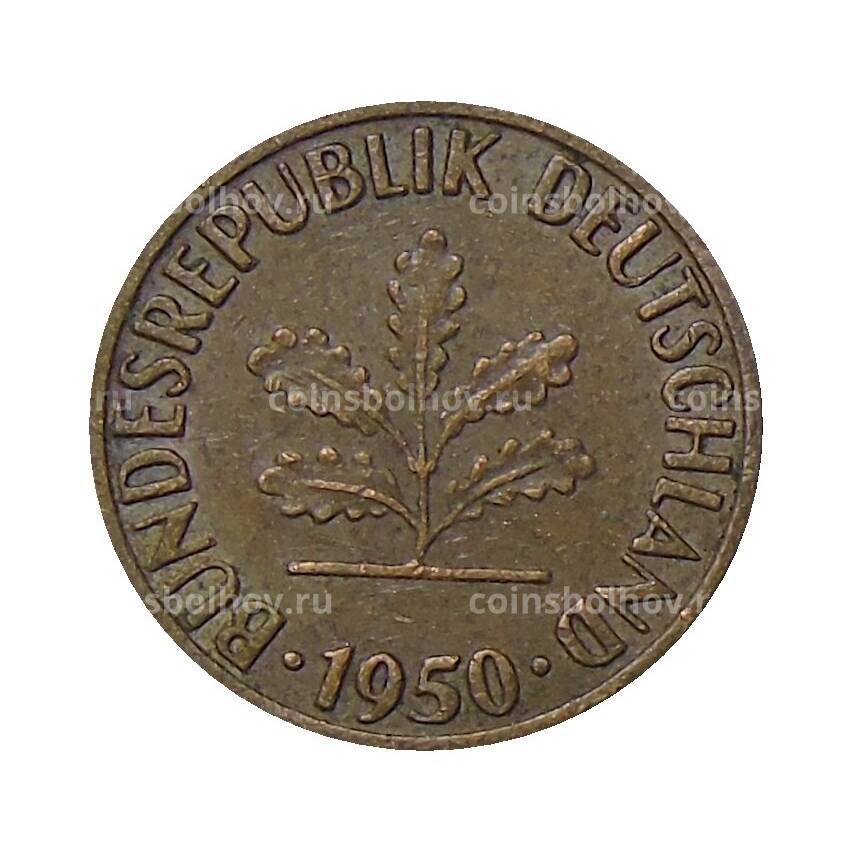 Монета 1 пфенниг 1950 года F Германия