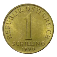 Монета 1 шиллинг 1990 года Австрия (аверс)