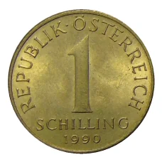 Монета 1 шиллинг 1990 года Австрия (аверс)