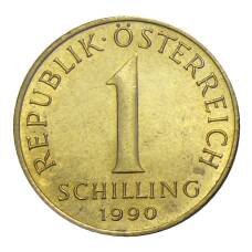 Монета 1 шиллинг 1990 года Австрия (аверс)