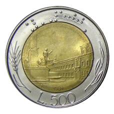 Монета 500 лир 1984 года Италия (аверс)