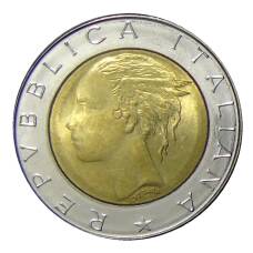 Монета 500 лир 1984 года Италия (реверс)