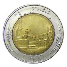 Монета 500 лир 1982 года Италия (аверс)