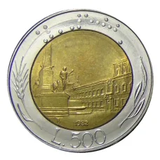 Монета 500 лир 1982 года Италия (аверс)