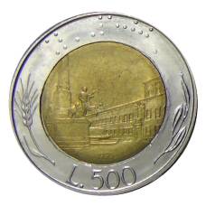 Монета 500 лир 1995 года Италия (аверс)