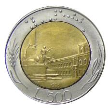 Монета 500 лир 1986 года Италия (аверс)