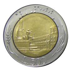 Монета 500 лир 1982 года Италия (аверс)