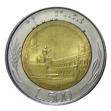 Монета 500 лир 1983 года Италия (аверс)