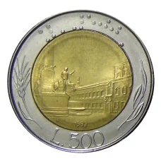 Монета 500 лир 1983 года Италия (аверс)