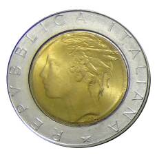 Монета 500 лир 1988 года Италия (реверс)