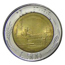 Монета 500 лир 1983 года Италия (аверс)