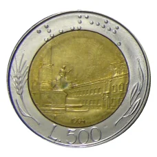 Монета 500 лир 1984 года Италия (аверс)