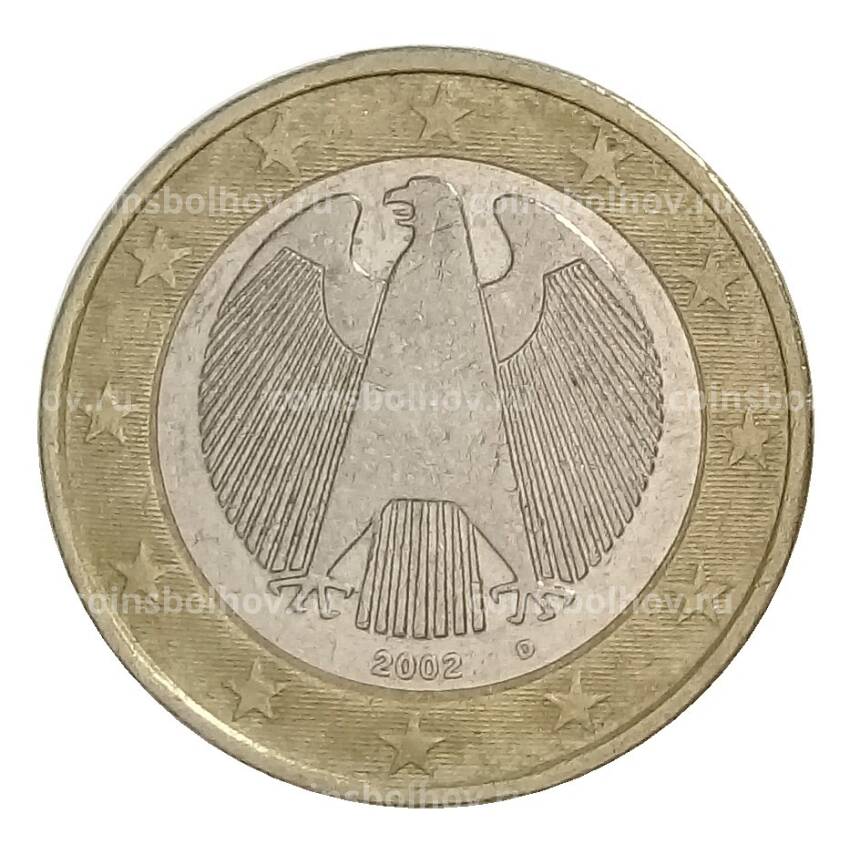 Монета 1 евро 2002 года D Германия